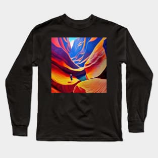 Antelope Canyon painting in Vincent van Gogh style Long Sleeve T-Shirt